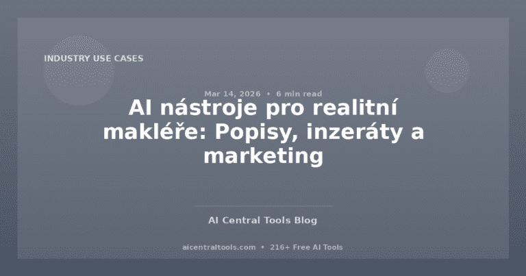 AI nástroje pro realitní makléře: Popisy, inzeráty a marketing