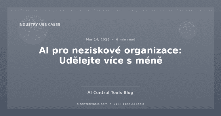 AI pro neziskové organizace: Udělejte více s méně