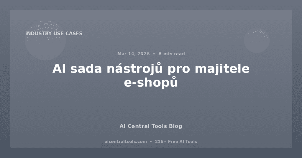 AI sada nástrojů pro majitele e-shopů