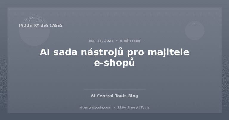 AI sada nástrojů pro majitele e-shopů