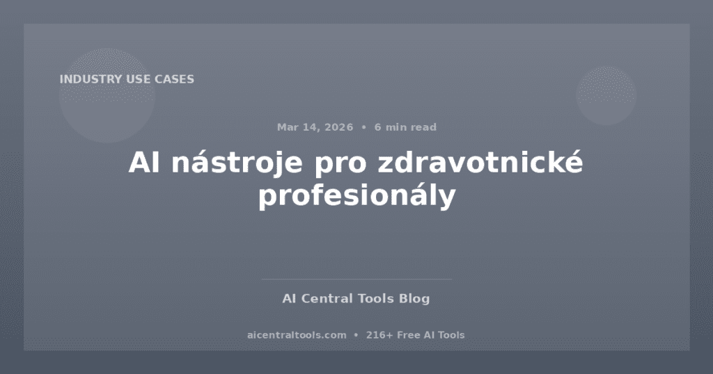 AI nástroje pro zdravotnické profesionály