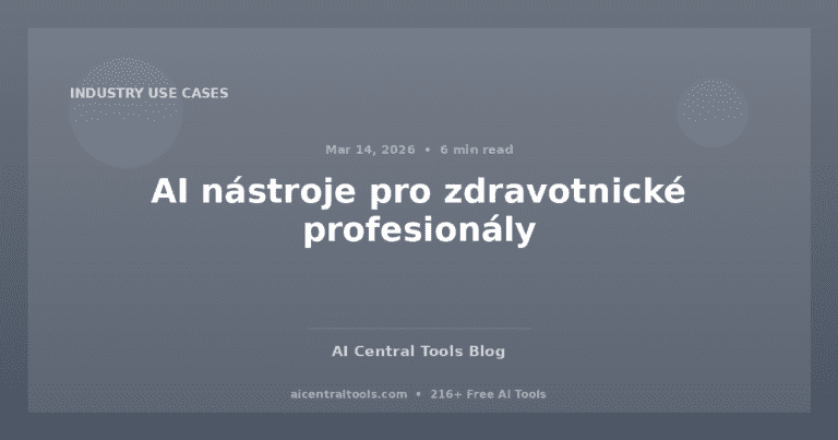AI nástroje pro zdravotnické profesionály