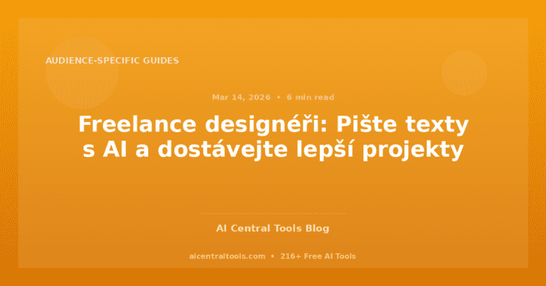 Freelance designéři: Pište texty s AI a dostávejte lepší projekty