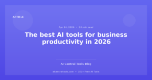 2026년 비즈니스 생산성을 위한 최고의 AI 도구
