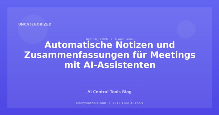 Automatische Notizen und Zusammenfassungen für Meetings mit AI-Assistenten