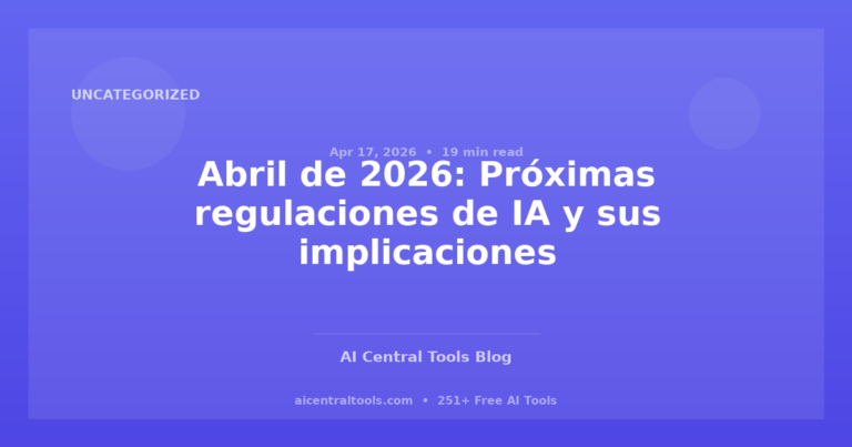 Abril de 2026: Próximas regulaciones de IA y sus implicaciones