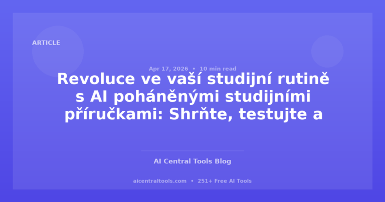 Revoluce ve vaší studijní rutině s AI poháněnými studijními příručkami: Shrňte, testujte a zapamatujte si