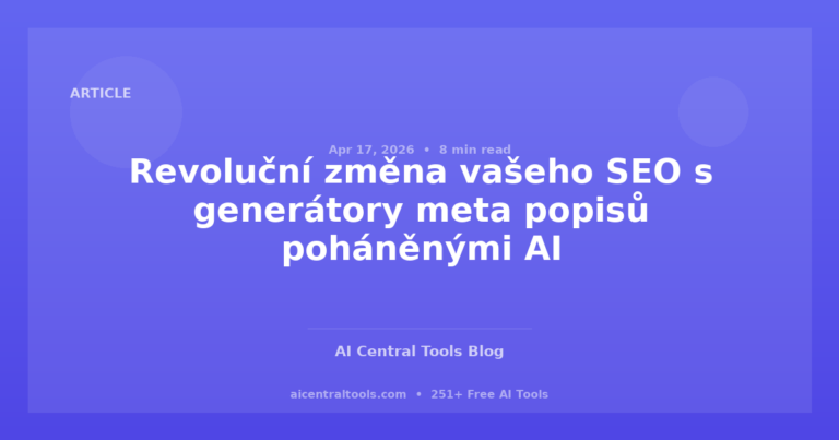 Revoluční změna vašeho SEO s generátory meta popisů poháněnými AI