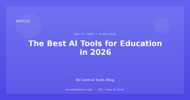 As Melhores Ferramentas de IA para a Educação em 2026
