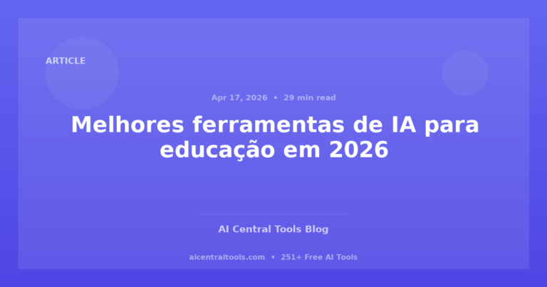 Melhores ferramentas de IA para educação em 2026