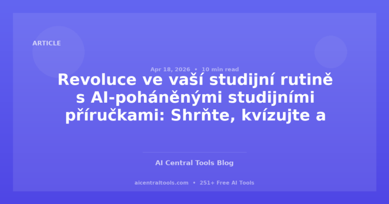 Revoluce ve vaší studijní rutině s AI-poháněnými studijními příručkami: Shrňte, kvízujte a zapamatujte si