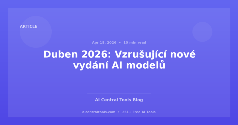 Duben 2026: Vzrušující nové vydání AI modelů