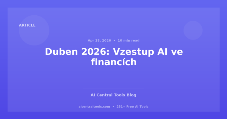 Duben 2026: Vzestup AI ve financích