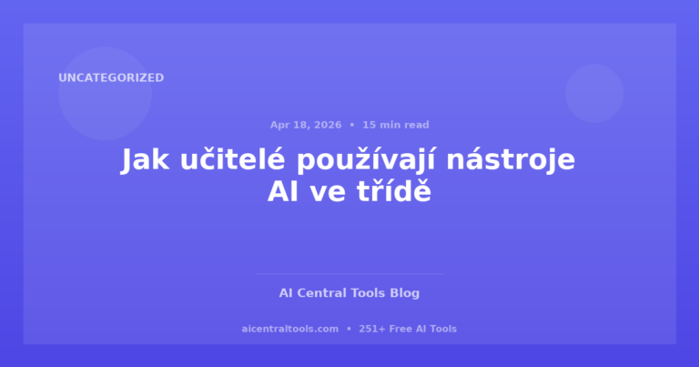 Jak učitelé používají nástroje AI ve třídě