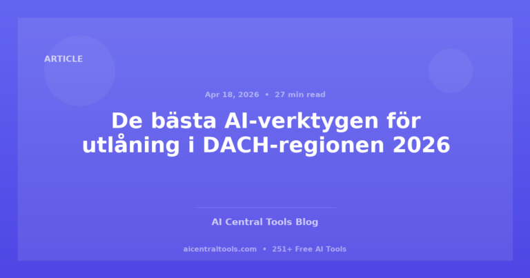 De bästa AI-verktygen för utlåning i DACH-regionen 2026