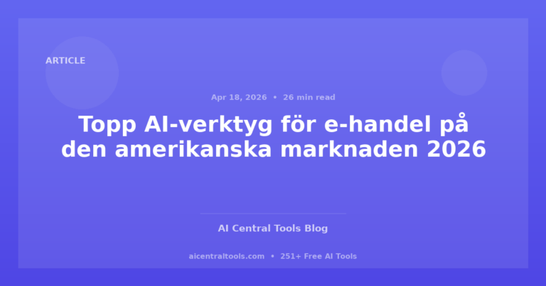 Topp AI-verktyg för e-handel på den amerikanska marknaden 2026