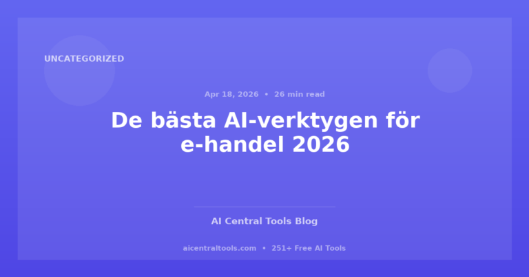 De bästa AI-verktygen för e-handel 2026