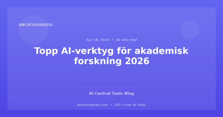 Topp AI-verktyg för akademisk forskning 2026