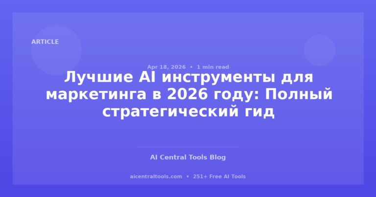 Лучшие AI инструменты для маркетинга в 2026 году: Полный стратегический гид