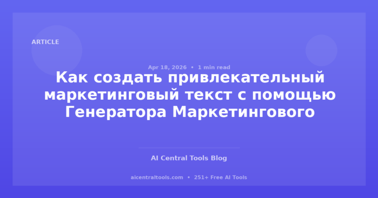 Как создать привлекательный маркетинговый текст с помощью Генератора Маркетингового Копирайта