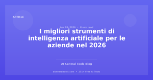 I migliori strumenti di intelligenza artificiale per le aziende nel 2026