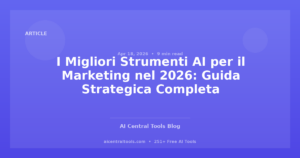 I Migliori Strumenti AI per il Marketing nel 2026: Guida Strategica Completa