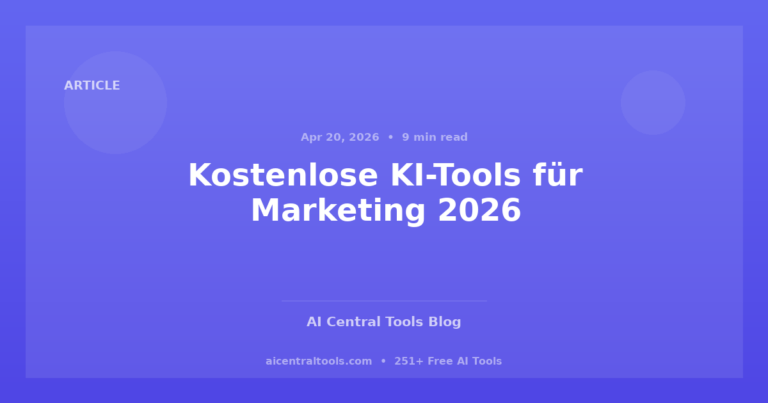 Kostenlose KI-Tools für Marketing 2026