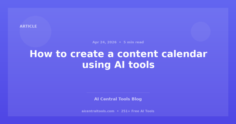 So erstellen Sie einen Content-Kalender mit KI-Tools