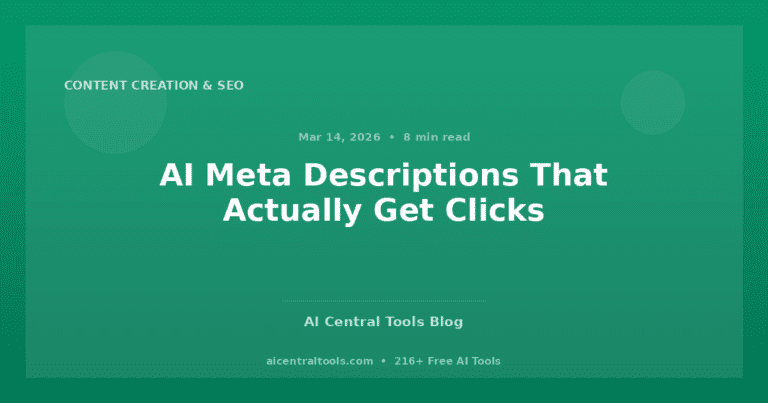AI Meta Descriptions That Actually Get Clicks
