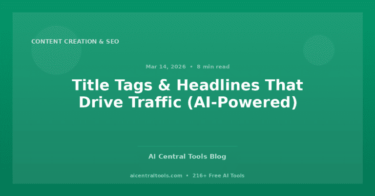 Title Tags & Headlines That Drive Traffic (AI-Powered)