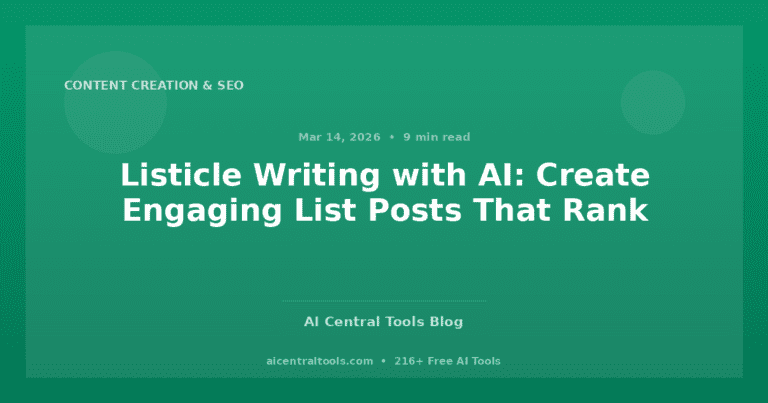Listicle Writing with AI: Create Engaging List Posts That Rank