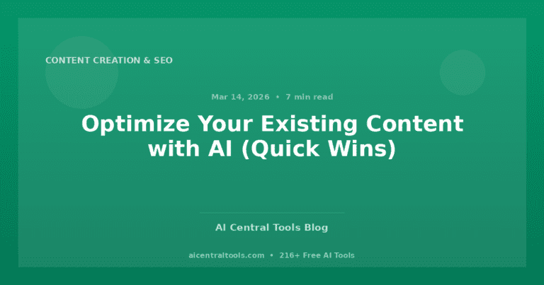 Optimize Your Existing Content with AI (Quick Wins)