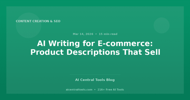 AI Writing for E-commerce: Product Descriptions That Sell