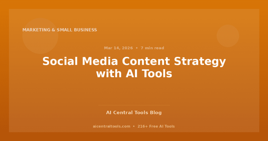 Social Media Content Strategy with AI Tools
