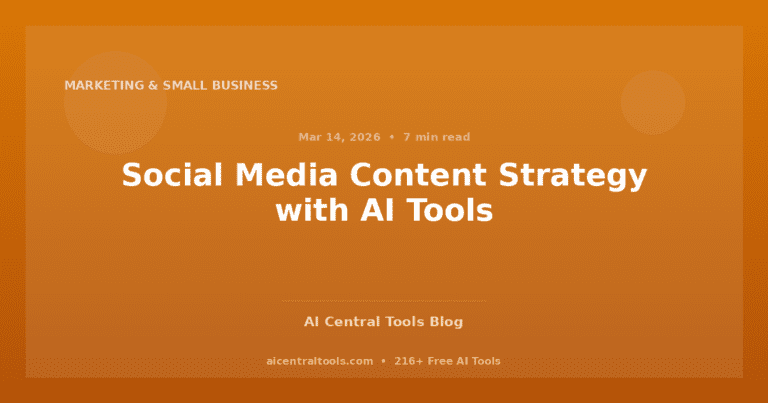 Social Media Content Strategy with AI Tools