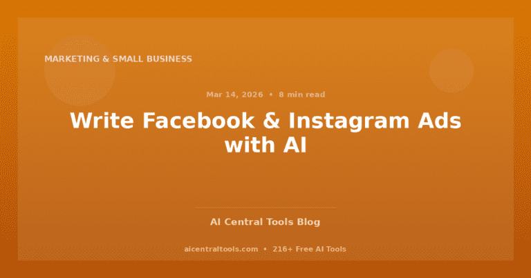 Write Facebook & Instagram Ads with AI