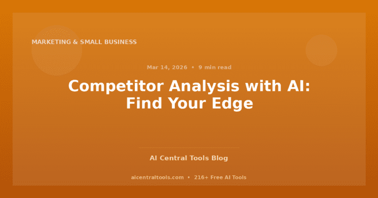 Competitor Analysis with AI: Find Your Edge