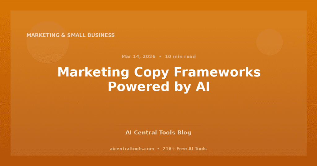 Marketing Copy Frameworks Powered by AI