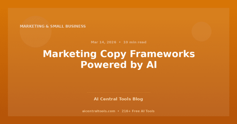 Marketing Copy Frameworks Powered by AI