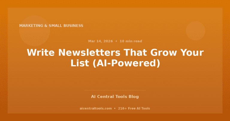 Write Newsletters That Grow Your List (AI-Powered)