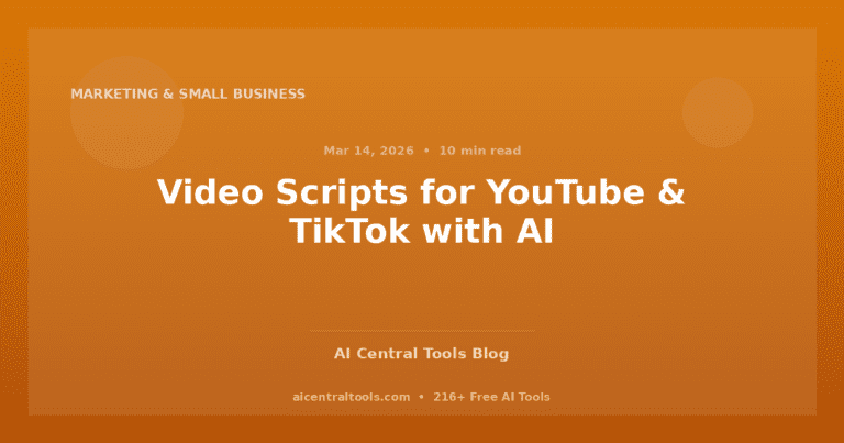 Video Scripts for YouTube & TikTok with AI