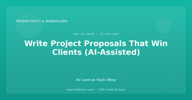 Write Project Proposals That Win Clients (AI-Assisted)