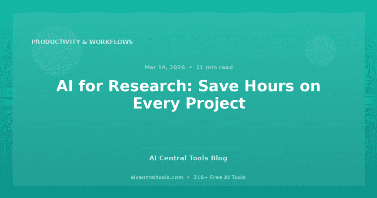 AI for Research: Save Hours on Every Project