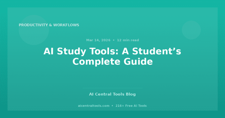 AI Study Tools: A Student’s Complete Guide