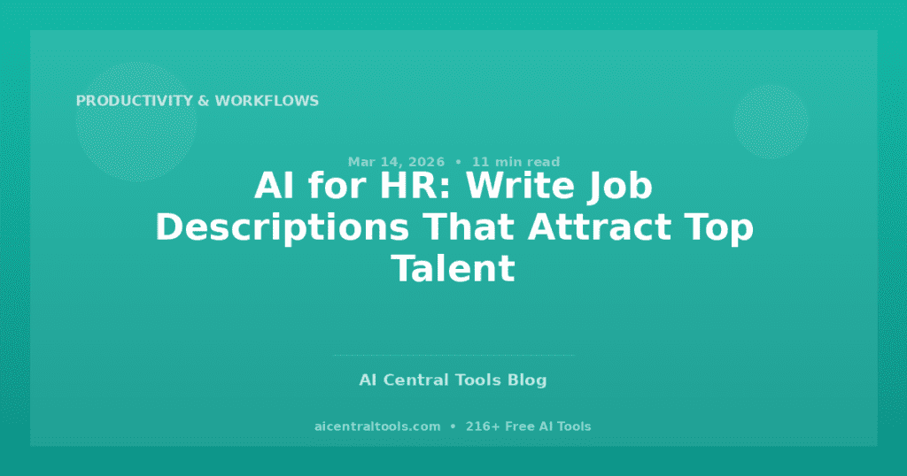 AI for HR: Write Job Descriptions That Attract Top Talent