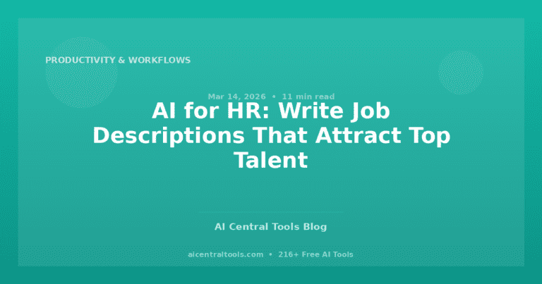AI for HR: Write Job Descriptions That Attract Top Talent