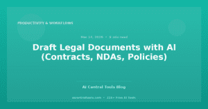 Draft Legal Documents with AI (Contracts, NDAs, Policies)