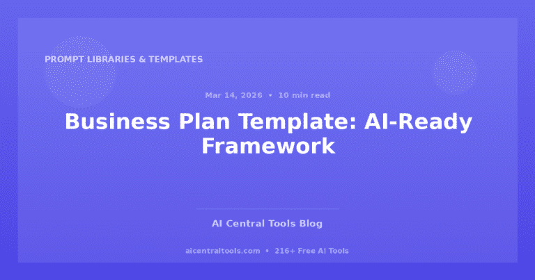 Business Plan Template: AI-Ready Framework