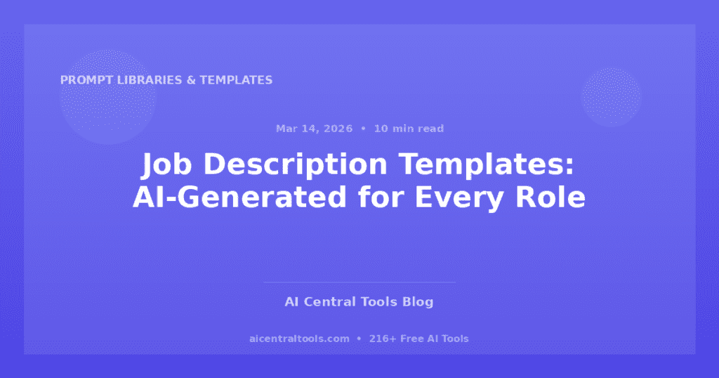 Job Description Templates: AI-Generated for Every Role