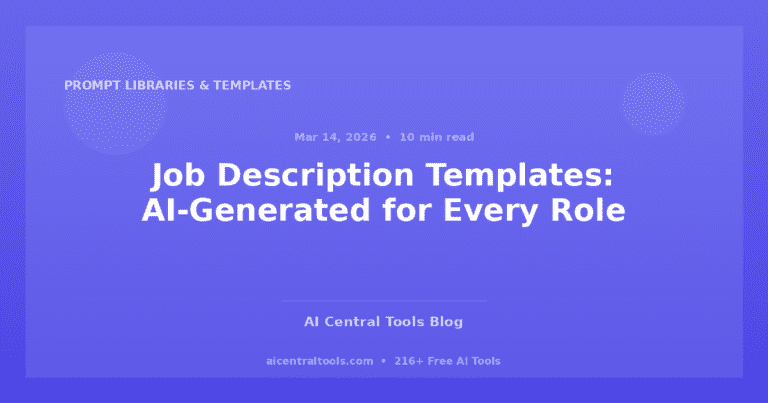 Job Description Templates: AI-Generated for Every Role